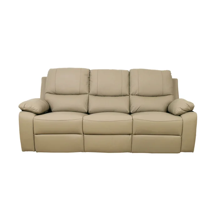 Recliner Manual 3 Cuerpos Cuero-y-simil-cuero Marron Lina Taupe en Beige - Sillones y sofás, Uruguay | Divino, vista 2