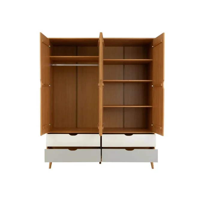 Ropero 4 Puertas Línea Praga en Madera natural - Roperos y placares, Uruguay | Ecowood, vista 5