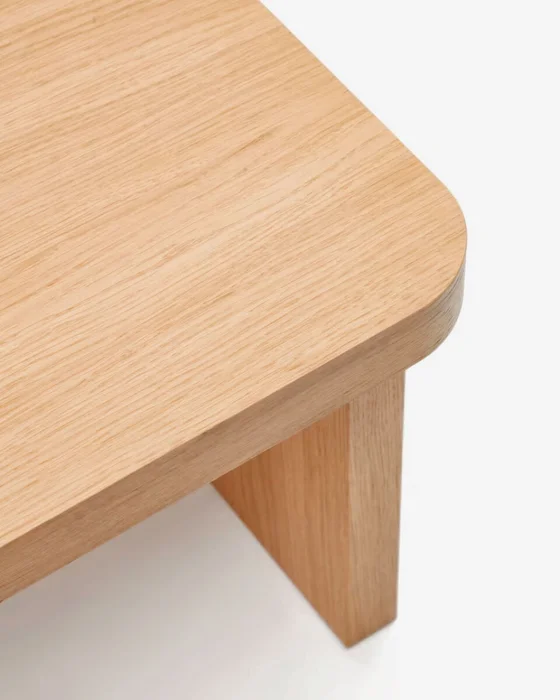 Mesa de centro Oaq de chapa de roble con acabado natural - 89 x 62 cm en Madera natural - Mesas de living, Uruguay | Kavehome, vista 4