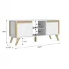Rack de TV Combinado Madera 2 Puertas Blanco/Miel - Muebles para TV, Uruguay | Que Sal Muebleria, vista 3 de 6