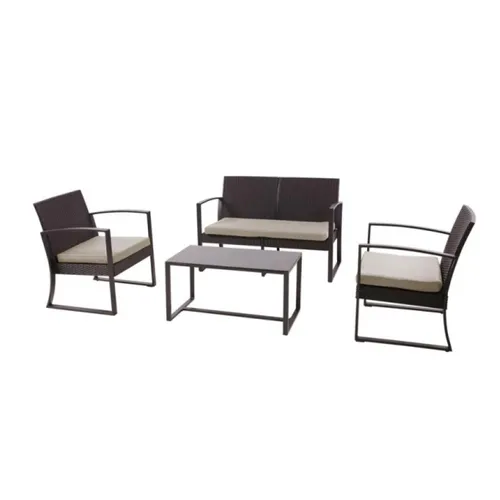 Juego De Living Exterior Mendoza 2+1+1 en Marrón - Muebles para el exterior, Uruguay | Albanés