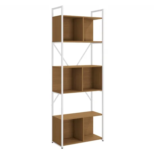 Estantería Alta con estantes 3 nichos canela y Blanco - Bibliotecas, Uruguay | Champagne Home
