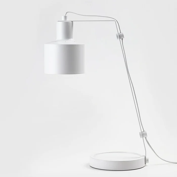 Lámpara de Escritorio Harek – Luz Direccionada | Diseño Metálico Blanco o Gris en Blanco - Lámparas de mesa, Uruguay | Bascuhouse
