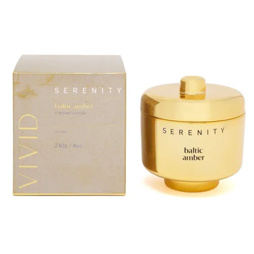 VELA SERENITY 230G AMBAR BALTICO Y ALMIZCLE - Velas y Portavelas, Uruguay | Decohogar