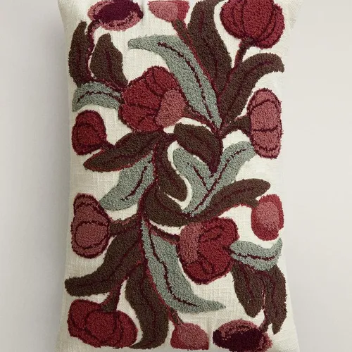 FUNDA COJÍN TUFTING FLORES - Textiles, Uruguay | Zara Home