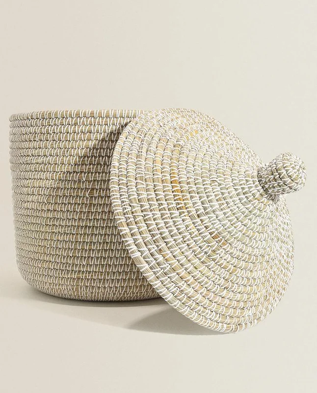 CESTA REDONDA TAPA en Madera natural - Canastos, Uruguay | Zara Home, vista 6
