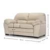 Sofá Messina - Cuero Básico - 2 cuerpos - Arena en Beige - Sillones y sofás, Uruguay | NYR, vista 3 de 3