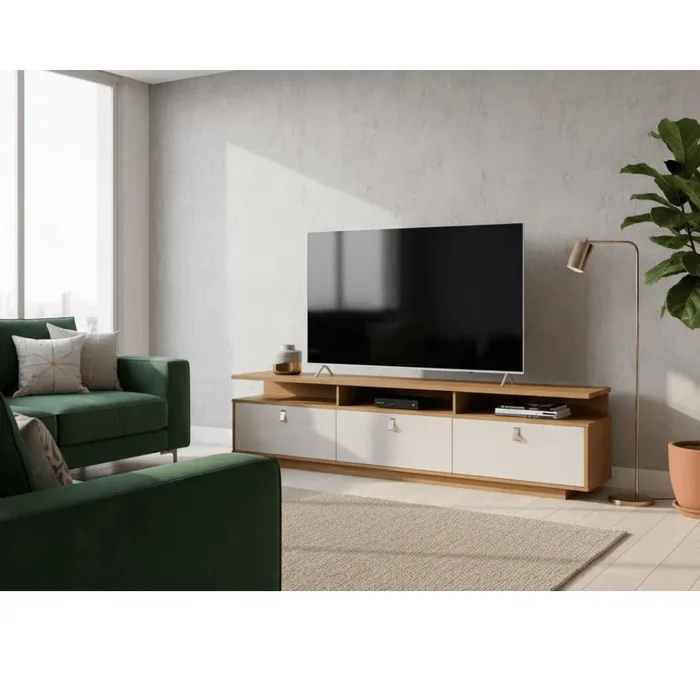 Rack TV Marruecos - Blanco en Blanco - Muebles para TV, Uruguay | Nario Hogar, vista 2