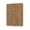 Ropero Placard 6 Puertas 3 Cajones Varios Estantes Y Patas en Madera natural - Roperos y placares, Uruguay | Soy Hogar, vista 2
