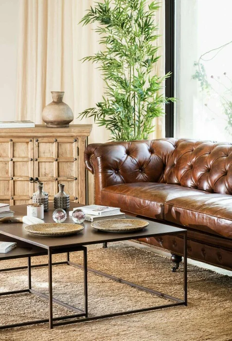 SILLON CHESTERFIELD CUERO ITALIANO - 3 CUERPOS en Marrón - Sillones y sofás, Uruguay | La Iberica, vista 26