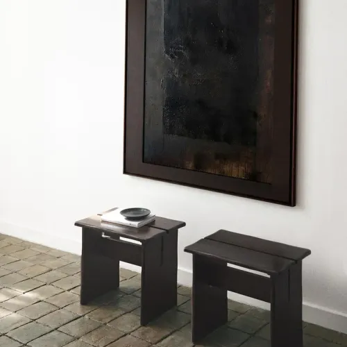 MESA AUXILIAR MADERA MANGO en Marrón, Uruguay | Zara Home