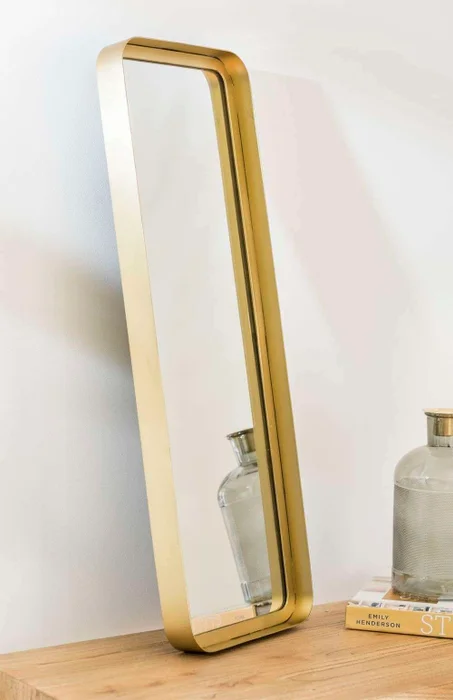 ESPEJO REDONDEADO GOLD - 60 X 20 CMS en Dorado - Espejos, Uruguay | La Iberica