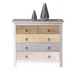 Comoda 5 cajones Linea Flora - Blanco en Blanco - Cómodas, Uruguay | Nario Hogar, vista 2 de 2