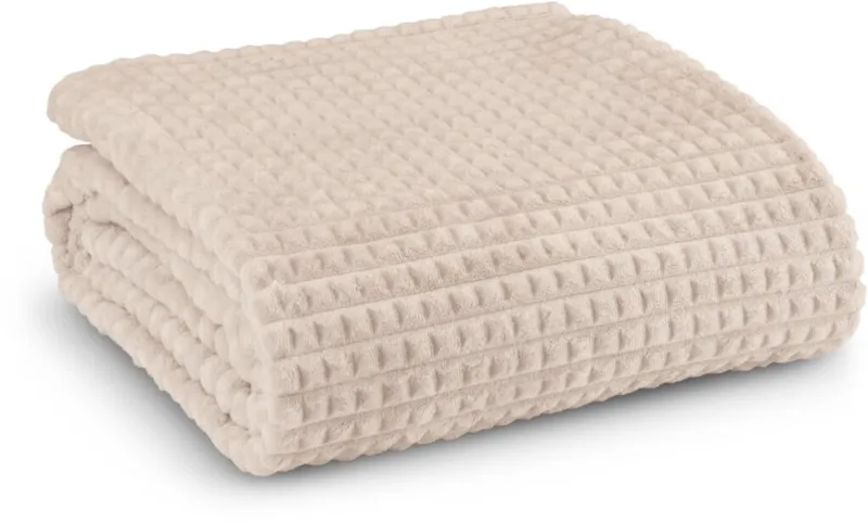 Manta HAGTORN fleece 140x200 beige en Beige - Textiles, Uruguay | JYSK