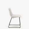 Silla Zahara beige y patas de acero con acabado negro en Beige - Sillas, Uruguay | Kavehome, vista 6 de 8