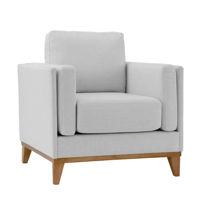 Butaca Tela-y-madera Gris Luxor Premium en Gris - Sillones y sofás, Uruguay | Divino, vista 2