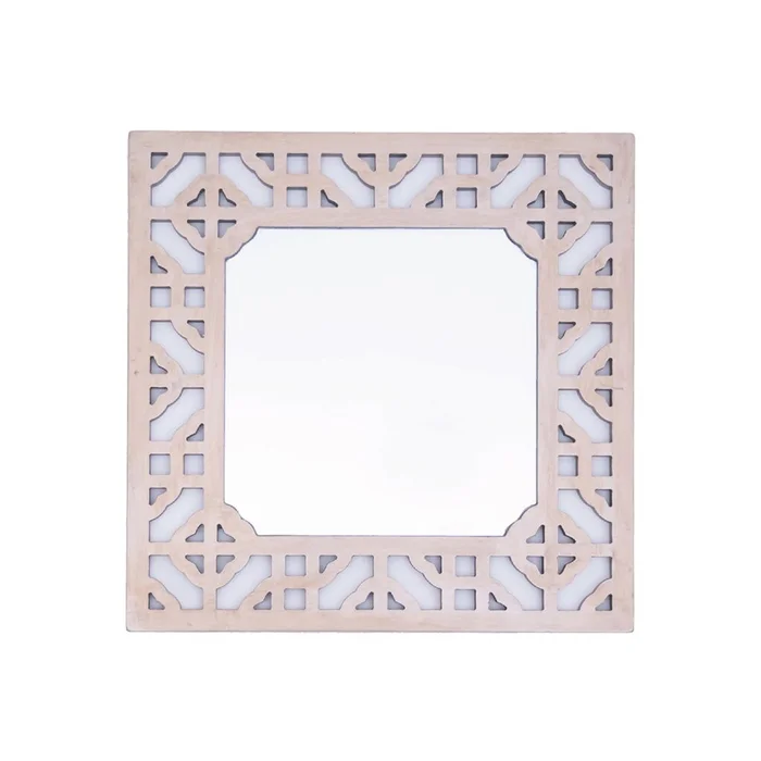 ESPEJO DIFERENTES FORMAS 40x40CM MADERA en Beige - Espejos, Uruguay | Decohogar