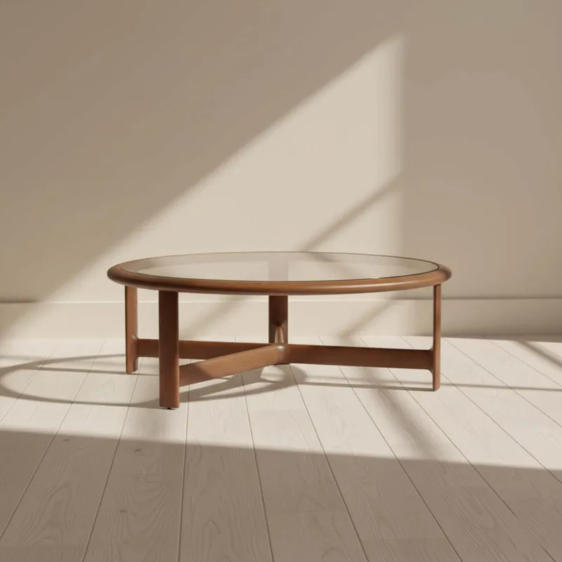 Mesa Ratona Madera-y-vidrio Marron Donatella G Cacao en Marrón - Mesas de living, Uruguay | Divino