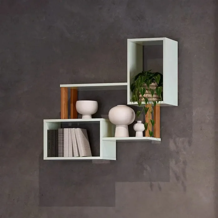 Estante de Pared Industrial 100% MDF - Linea Factory en Madera natural - Bibliotecas, Uruguay | Balton, vista 5