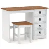 Escritorio 4 Cajónes Línea Naturale - Blanco/Roble en Multicolor - Escritorios y sillas de escritorio, Uruguay | La Cueva Muebles, vista 5 de 6
