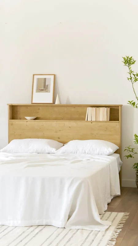 Respaldo de cama con espacio de guardado Igor en Madera natural - Respaldos de cama, Uruguay | Tree House Deco, vista 4