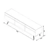 Rack para TV 1.8 - Línea Nevada - Blanco en Blanco - Muebles para TV, Uruguay | Ecowood, vista 4 de 4
