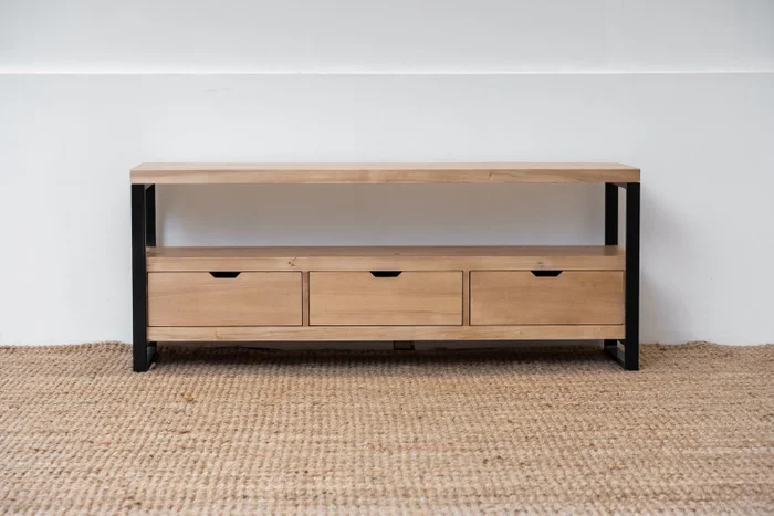 Rack Con Hierro en Madera natural - Muebles para TV, Uruguay | Marvic, vista 4