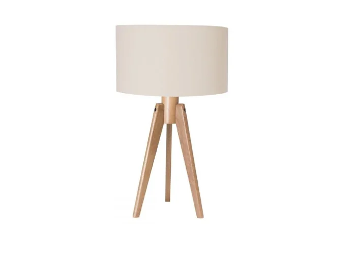 Lámpara de Mesa Tripode Cilíndrico en Blanco - Lámparas de mesa, Uruguay | Finkel