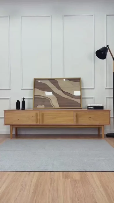 Rack TV 180CM Trega - Madera Maciza en Madera natural - Muebles para TV, Uruguay | Balton, vista 5