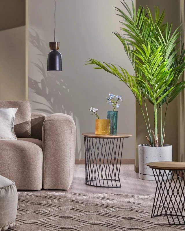 Planta artificial Palmera de bambú con maceta negro 170 cm en Verde - Macetas, Uruguay | Kavehome, vista 3