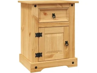 Mesa de Luz 1 P/1 C Cera/Blanco LINEA CORONA MADERA - Mesas de luz, Uruguay | Quesal, vista 5
