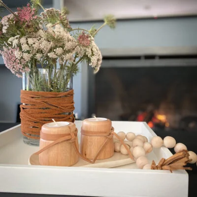 Candelabros de madera peque – Set x2 en Madera natural - Velas y Portavelas, Uruguay | Dreams On Time, vista 29