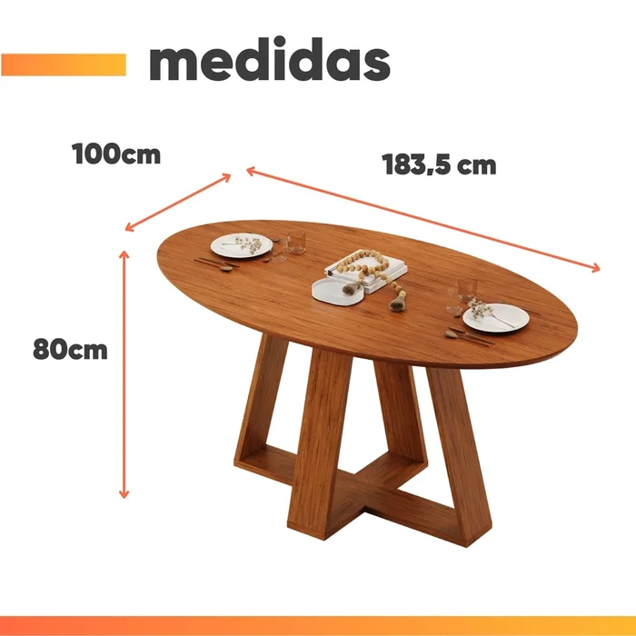 JUEGO DE COMEDOR LIA 6 SILLAS TAPIZADAS MDP en FREIJO - Mesas de comedor, Uruguay | Soy Hogar, vista 3