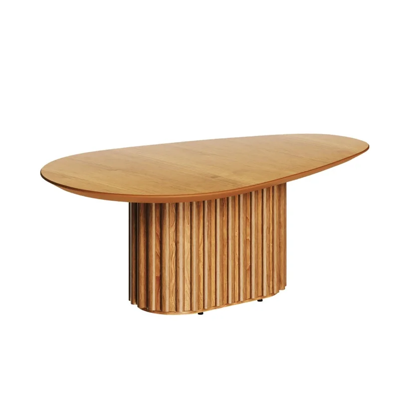 KIT Combo Mesa de Living Oval Mix Small + Large - Línea Nevada - Natural en Madera natural - Muebles para TV, Uruguay | Ecowood, vista 7