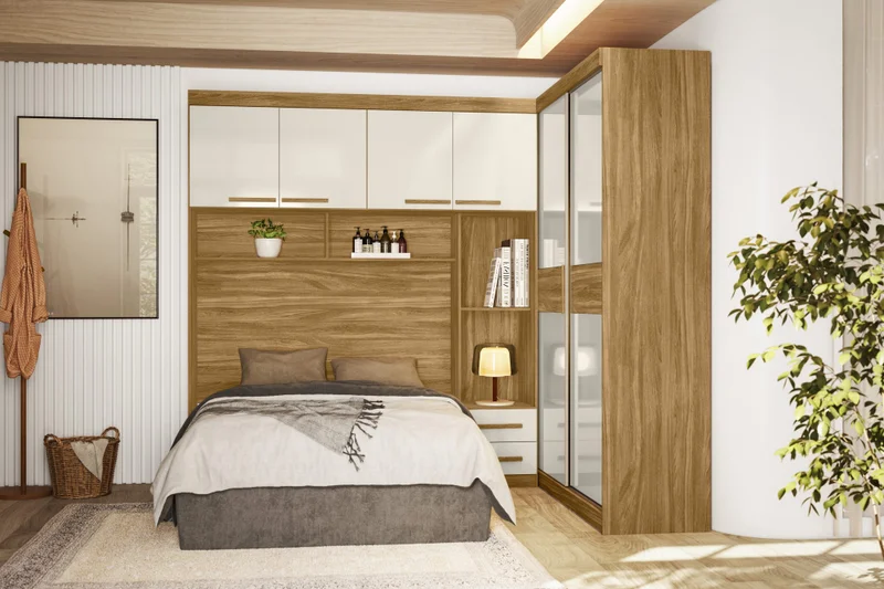 Ropero Placard Respaldo Dormitorio 2 Puertas Corredizas en Madera natural - Respaldos de cama, Uruguay | Soy Hogar, vista 7