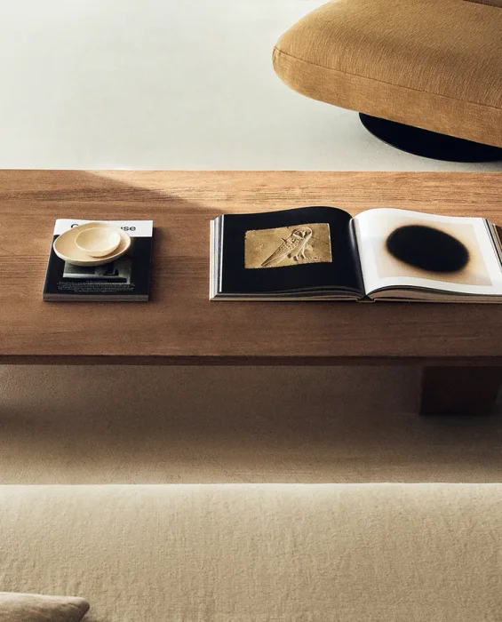 MESA CENTRO MADERA OLMO en Marrón - Mesas de living, Uruguay | Zara Home