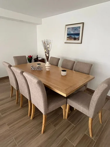 Juego Comedor Madera Maciza 8 Sillas De Vestir Griego- Ozark A Eleccion en Madera natural - Mesas de comedor, Uruguay | Ozark Home, vista 2