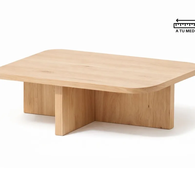 Mesa AMBAY Curva en Madera natural - Mesas de living, Uruguay | Finkel