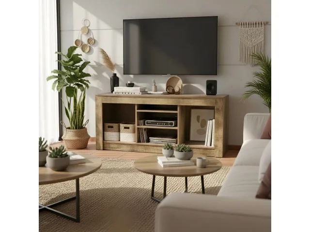 Rack Barcelona Terracota Demolicion en Rojo - Muebles para TV, Uruguay | Que Sal Muebleria