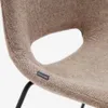 Silla Zahara marrón y patas de acero con acabado negro en Marrón - Sillas, Uruguay | Kavehome, vista 3 de 8