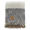MANTA TEJIDA ALGODÓN 125X150CM BICOLOR GRIS en Gris - Textiles, Uruguay | Decohogar, vista 1 de 2