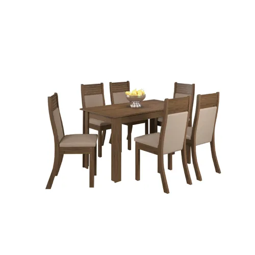 Juego De Comedor 6 Sillas Mesa Living Chocolate Roma - Mesas de comedor, Uruguay | Soy Hogar