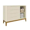 Cómoda Zapatera 4 Cajones 1 Puerta - Boom - Gris en Beige - Cómodas, Uruguay | Rústico Hogar, vista 3 de 3