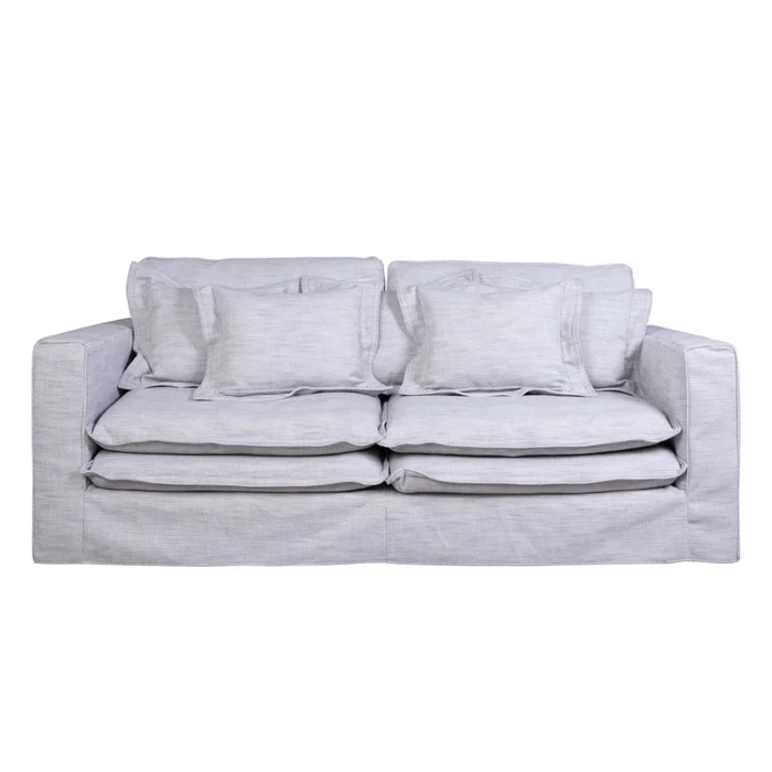 Sofá 3 Cuerpos Tela-premium Gris Lazy en Gris - Sillones y sofás, Uruguay | Divino, vista 3