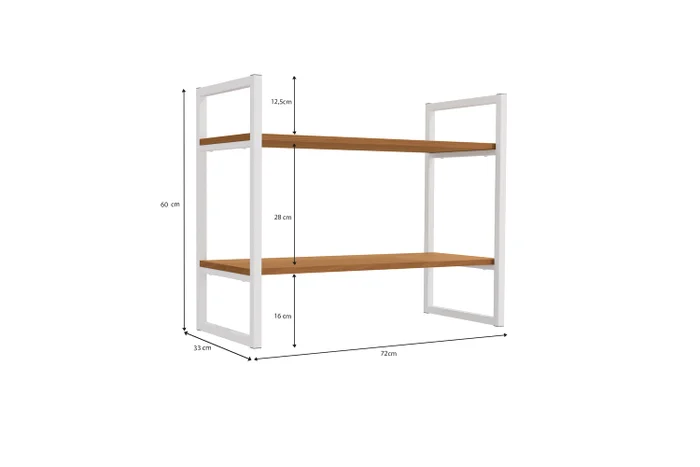 ESTANTERIA BAJA DE PARED REPISA LINEA INDUSTRIAL HIERRO en Madera natural - Bibliotecas, Uruguay | Balton, vista 7