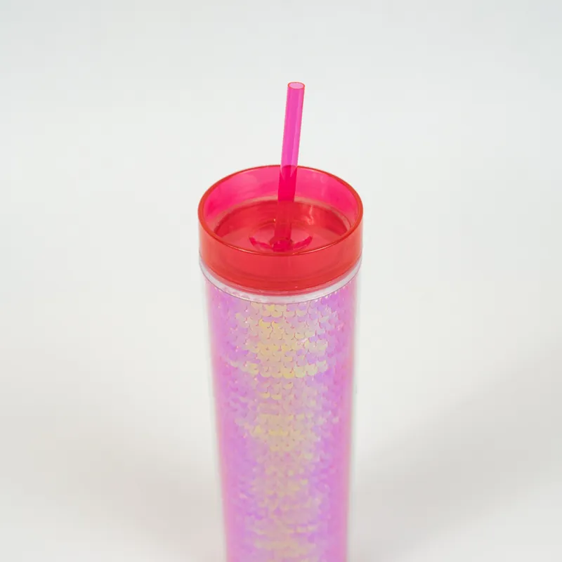 Vaso Con Tapa + Sorbito Gaiman - Rosa en Rosa - Muebles para el exterior, Uruguay | Indian