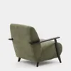 Butaca Meghan de chenilla verde y madera maciza de fresno con acabado wengué en Verde - Butacas, banquetas y puffs, Uruguay | Kavehome, vista 7 de 8