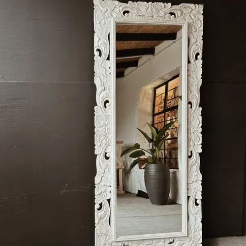 Espejo tallado blanco - Espejos, Uruguay | Balihai