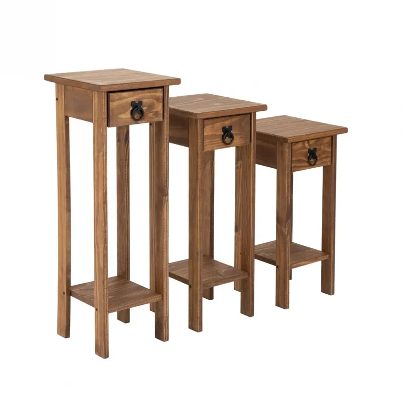 Conjunto Set De Mesas - Línea Monterrey - Oscuro - Mesas de arrimo, Uruguay | Ecowood