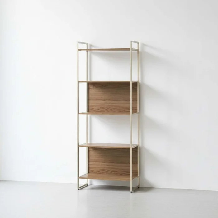 Biblioteca Mdf-y-metal Voss en Beige - Bibliotecas, Uruguay | Divino